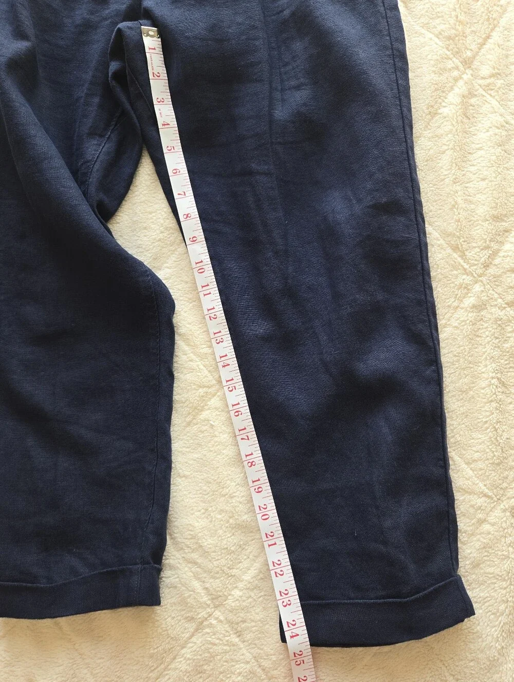Alex Mill Linen 100% Navy Blue Standard Pleated 100% Linen Pants Men's Size 31